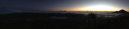 Panorama view of the sunrise