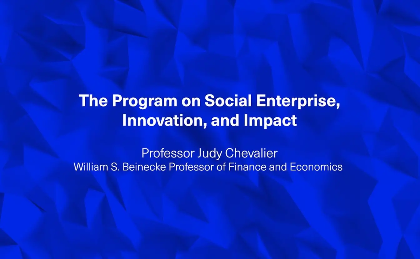 Preview image for the video "The Program on Social Enterprise,Innovation, and Impact".