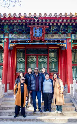 Dean Charles with group at Forbidden City, Beijing, March 2024