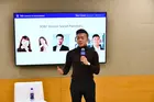 Austin Cai ’25 introducing panelists at a winter social in Beijing