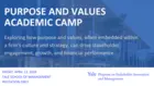 Purpose and Values Academic Camp 