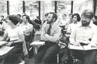 Historical image of students in class.