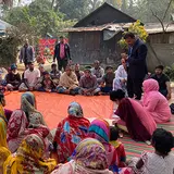 Staff from Y-RISE and BRAC met with community members in Bangladesh