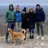 group of people on a hike