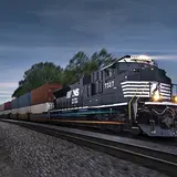 Train in motion
