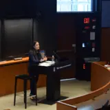 Georgia Keohane gives her talk at Yale SOM's Social Impact Lab 