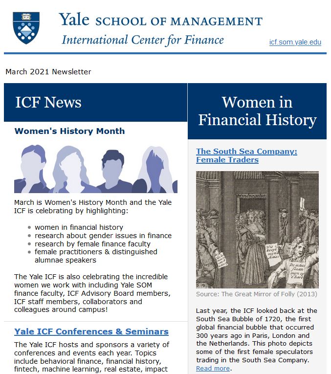December Yale ICF Newsletter