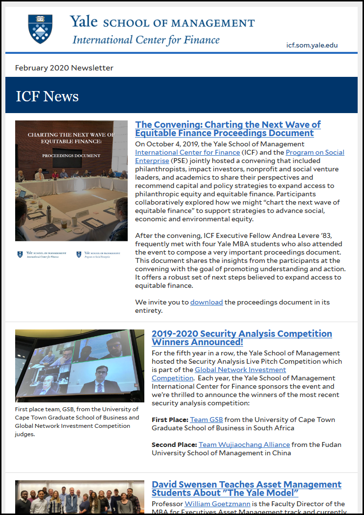Yale ICF Feb Newsletter