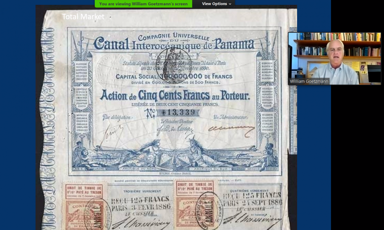 Panama Canal Stock Certificate