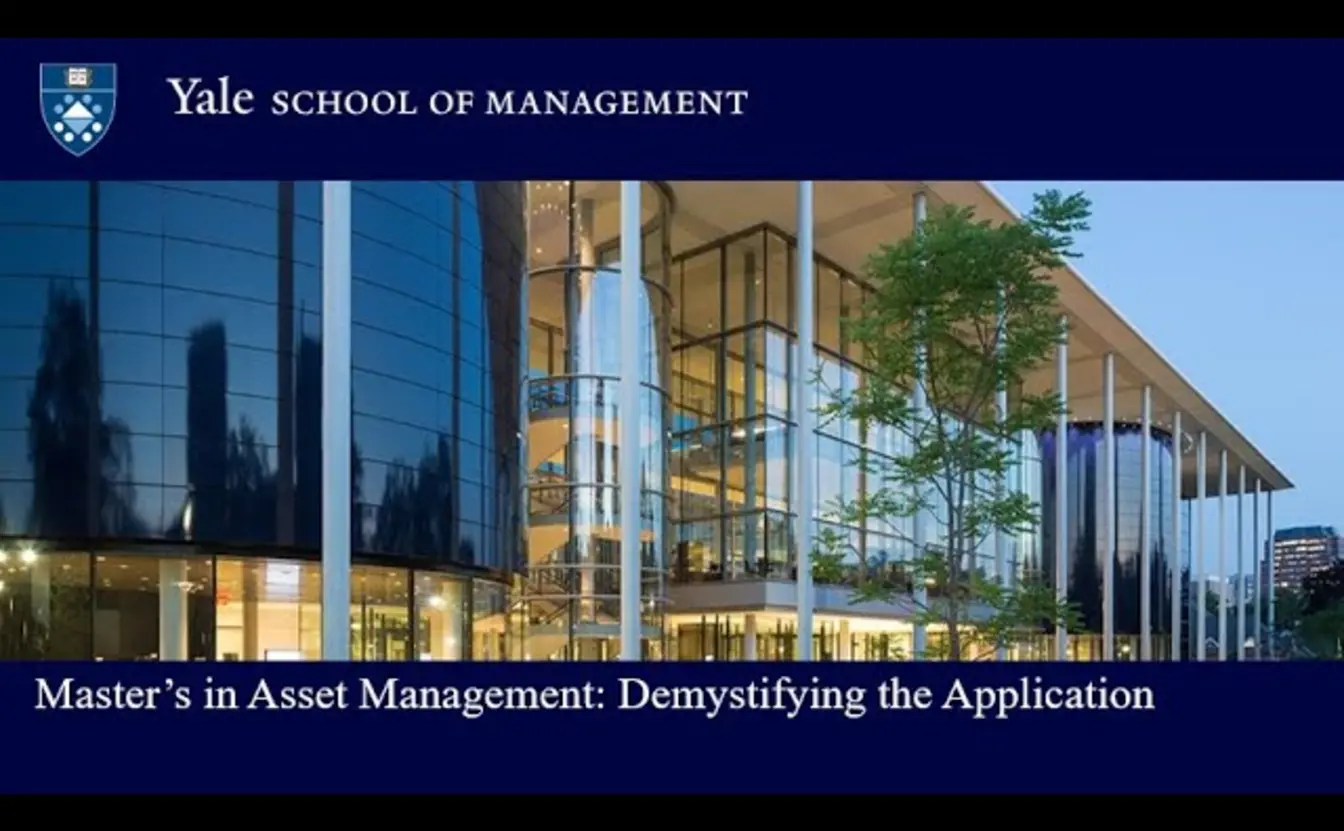 Preview image for the video "Demystifying the Master's in Asset Management Application".
