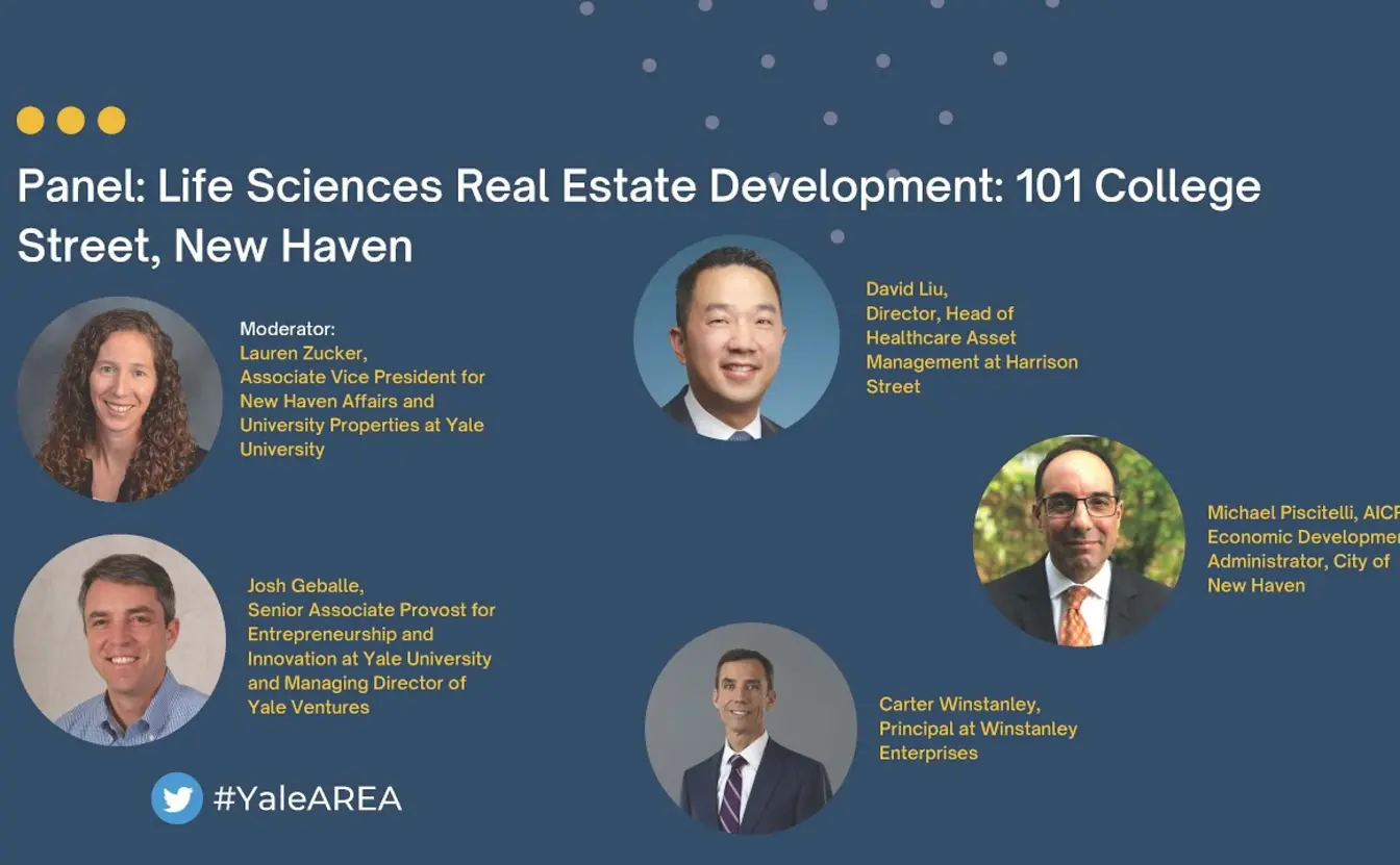 Preview image for the video "YaleAREA Conference 2022 - Panel: Life Sciences Real Estate Development 101 College St, New Haven".