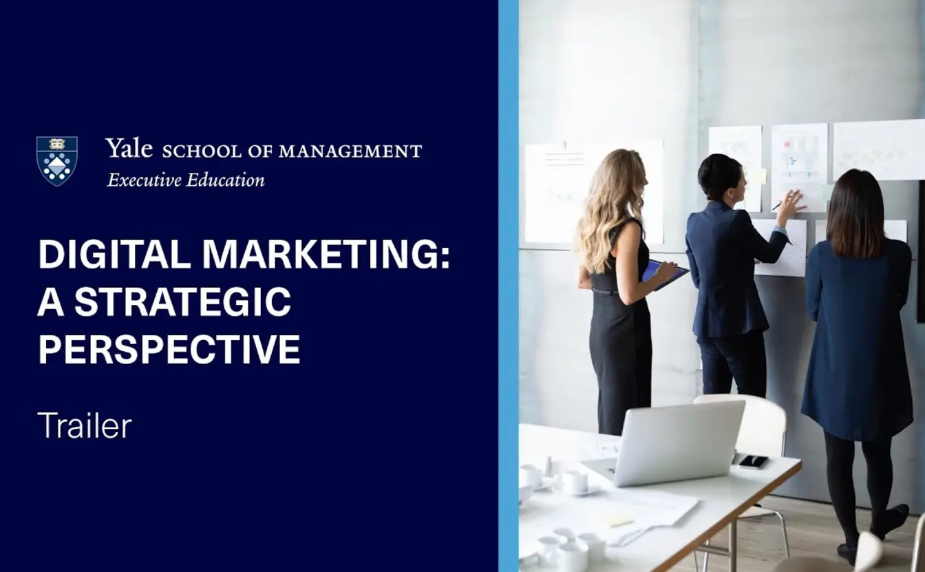 Preview image for the video "Digital Marketing: A Strategic Perspective | Yale SOM Executive Education Online Program Trailer".