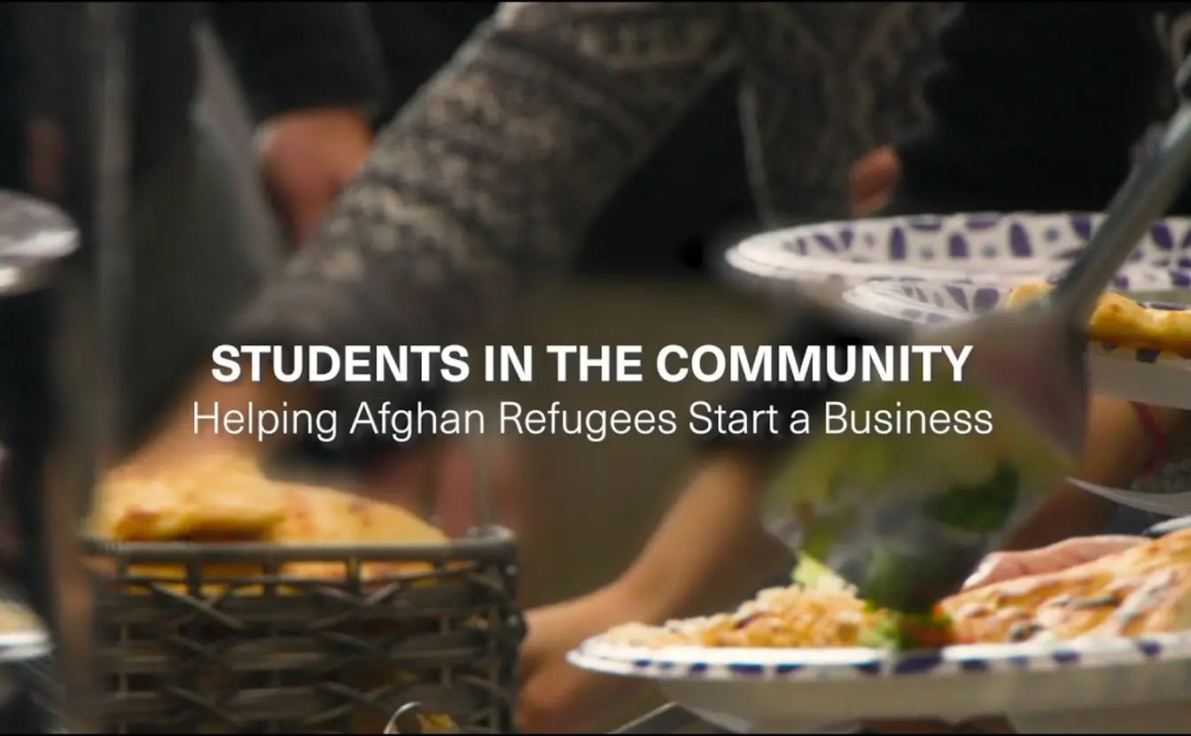 Preview image for the video "Students in the Community: Helping Afghan Refugees Start a Business".