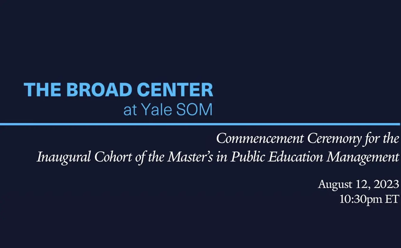Preview image for the video "Commencement Ceremony for the Inaugural Cohort of the Master’s in Public Education Management".