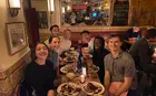 Jane Cavalier and friends celebrating a birthday at Barcelona in New Haven