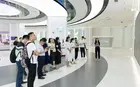 Students touring a high-tech facility