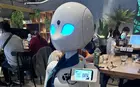 A robot server at a cafe in Japan