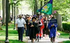 Sherilyn Scully, Yale SOM dean of students, leading the SOM procession at Commencement
