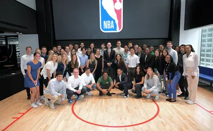 NBA group photo of interns