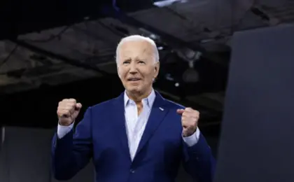 President Biden with two fist pumps