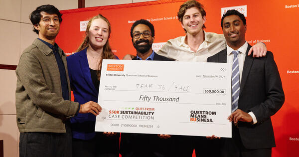 Yale Team Wins Questrom School of Business Sustainability Case Competition