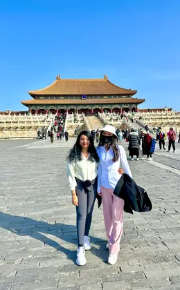 Shwetha and friend touring China