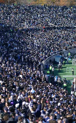 A view of a football stadium filled with fans