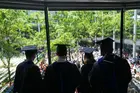 Students at commencement 