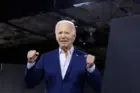 President Biden with two fist pumps
