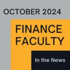 October finance faculty news