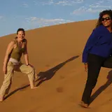 two people in dunes