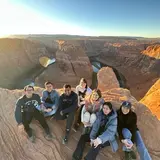 Group of friends on top of moutain