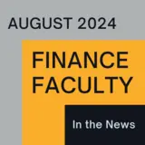 August Finance Faculty in the News Poster