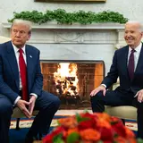 President Joe Biden meets with President-elect Donald Trump in the Oval Office of the White House, in Washington, D.C., on Nov. 13, 2024