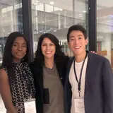 Conference Co-chair Temi Ashiru ’20, conference speaker Tahira Rehmatullah ’14, and Co-chair Alex Chen ’20