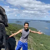 Person outside on a mountain
