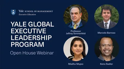 Preview image for the video "Open House for the Yale Global Executive Leadership Program".