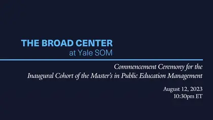 Preview image for the video "Commencement Ceremony for the Inaugural Cohort of the Master’s in Public Education Management".