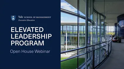 Preview image for the video "Open House for Yale's Elevated Leadership Program".